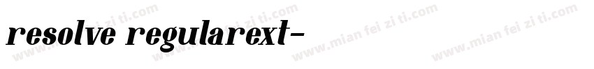 resolve regularext字体转换